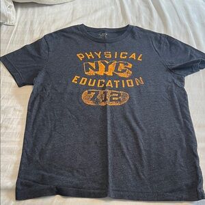 J. Crew Navy T-Shirt with Yellow Graphic